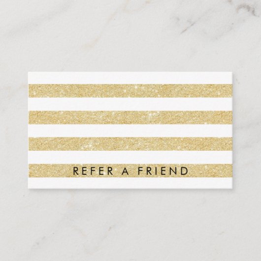 Glam金ゴールドモダングリッター紹介カード ロイヤリティカード (正面)