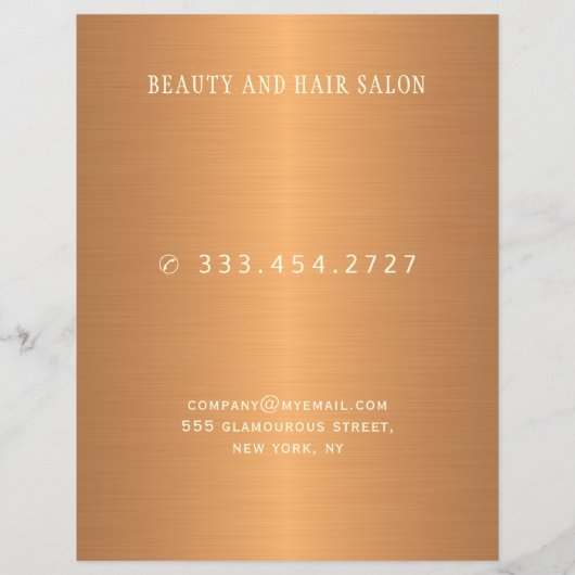 glam金ゴールドモダン赤面抽象芸術グリッター価格表 (裏面)