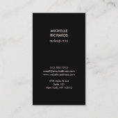 Glam金ゴールドリッププリントメイクアップアーティスト美しいピンク 名刺 (裏面)