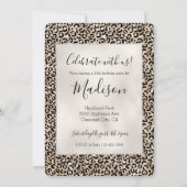Glam金ゴールドレオパード印刷 招待状 (正面)
