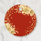 Glam金ゴールドレッドフローラグリッター30th Birthday Script フェイバータグ (裏面)