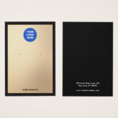 Glam金ゴールドロゴのイヤリング表示カードを追加 (正面&裏面)