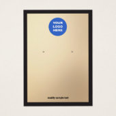 Glam金ゴールドロゴのイヤリング表示カードを追加 (正面)