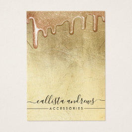 Glam金ゴールド厚いグリッタードリップスネックレスディスプレイ