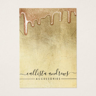 Glam金ゴールド厚いグリッタードリップスネックレスディスプレイ