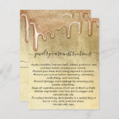 Glam金ゴールド厚型グリッタードリップジュエリー気にカード ノートカード (正面/裏面)