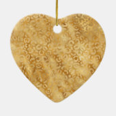 Glam金ゴールド紙吹雪グリッターLeopard Print セラミックオーナメント (裏面)