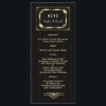 Glam金ゴールド素晴らしギャツビーアールデコ20s結婚メニュー メニュー<br><div class="desc">ロマンチエレガントック金ゴールドブラック素晴らしギャツビーアールデコ1920s結婚.そしユニークて20年代のエレガントギャツビーのヴィンテージと金ゴールドと黒い装飾スタイルを搭載したデザイン。ツールカスタマイズを使って情報を追加する。マッチ商品はロマンチックなアールデコ1920sコレクションをご覧ください。</div>