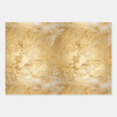 Glam金ゴールド絵を描白（ルック） ラッピングペーパーシート (正面2)