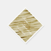 Glam金ゴールド記念日 スタンダードカクテルナプキン (角)