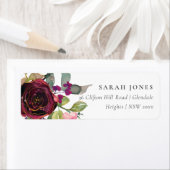 GLAM金ゴールド赤面ブルゴーニュバラフローラ住所 シール (インサイチュ)