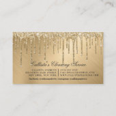 Glam金ゴールド金属グリッター乾燥洗浄サービス 名刺 (裏面)