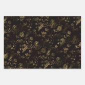 Glam金ゴールド離れパターン ラッピングペーパーシート (正面)