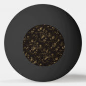 Glam金ゴールド離れパターン 卓球ボール (正面)