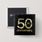 Glam金ゴールド50周年 缶バッジ (正面&裏面)