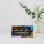 Glam銀河系金ゴールドインク購入ありがとうございました 名刺 (スタンド正面)