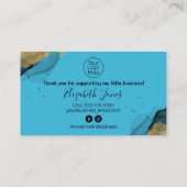 Glam銀河系金ゴールドインク購入ありがとうございました 名刺 (裏面)