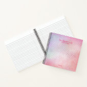 GLAM ガーリー BUCKETリストピンクグリッターカスタム ノートブック (内部)