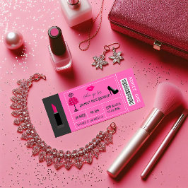  glam ファッションショーパーティーナイトの女の子のチケット 招待状