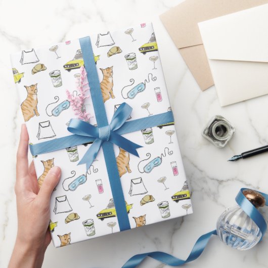 Glam 1960sカクテルパーティーお洒落レトロ ラッピングペーパー (ギフト)