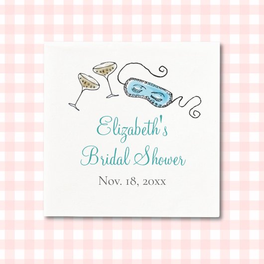 Glam 1960sカクテルパーティーハンドハ図解入りの、写真付きのンド スタンダードカクテルナプキン