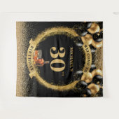 Glam 30thマン誕生日ウイスキーパーティー背景 タペストリー (正面(横))