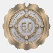 Glam 50周年記念ホワイトダイヤモンドセット金ゴールド オーナメントカード (裏面)