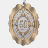 Glam 50周年記念ホワイトダイヤモンドセット金ゴールド オーナメントカード (左)