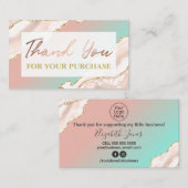 Glam Agateピンクブルーご購入ありがとうございます 名刺 (正面/裏面)