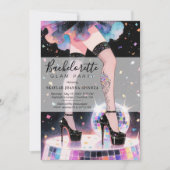 Glam and Funny Go-go Dancing Disco Bachelorette 招待状 (正面)