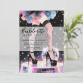 Glam and Funny Go-go Dancing Disco Bachelorette 招待状 (スタンド正面)
