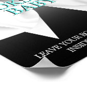 Glam Aqua Tiffany Baby Shower Books forベビー ポスター (角)