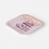 Glam Birthday Partyメイクアップパーソナライズされた ペーパープレート (傾斜あり)