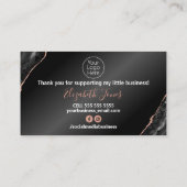 Glam Black Agateご購入いただきありがとうございます 名刺 (裏面)