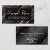 Glam Black Agateご購入いただきありがとうございます 名刺 (正面/裏面)