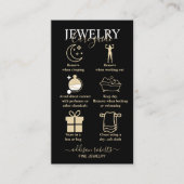 Glam Black Gold Crown Jewelry Care 名刺 (正面)