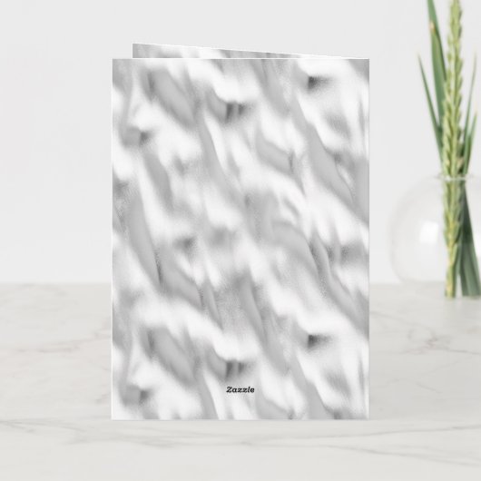 Glam Blond Silver Christmas カード (裏面)