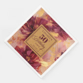 Glam Boho Burgundy Blush Gold Floral 50th Birthday (コーナー)