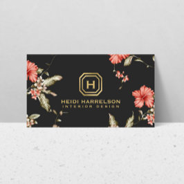 Glam Boxロゴモノグラムヴィンテージフローラデザイナー 名刺