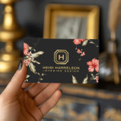 Glam Boxロゴモノグラムヴィンテージフローラデザイナー 名刺