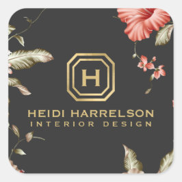 Glam Boxロゴモノグラムヴィンテージフローラ スクエアシール