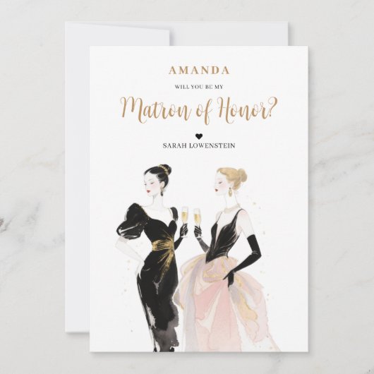 Glam Bridal Party Two Exquisite Ladies Proposal (正面)