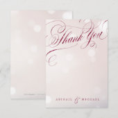 Glam burgundyヴィンテージ書感謝していYou サンキューカード (正面/裏面)