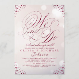 Glam burgundyヴィンテージ書道はまだ行う 招待状