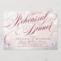Glam burgundyヴィンテージ書道リハーサルディナー