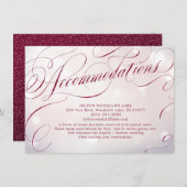 Glam burgundyヴィンテージ書道宿泊施設 エンクロージャーカード (正面/裏面)