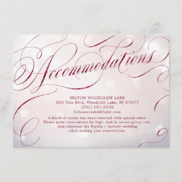 Glam burgundyヴィンテージ書道宿泊施設 エンクロージャーカード