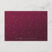 Glam burgundy書道ヴィンテージ結婚式のインサート エンクロージャーカード (裏面)