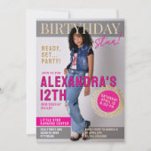 Glam Celebrity Magazine Cover Breaking News Photo 招待状 (正面)