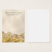 Glam Champagne金ゴールドイヤリングディスプレイカード (正面&裏面)